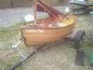 Sweet Pea - Very Attractive Wooden Built Sailing Dinghy With Rig and Road Trailer.