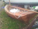 Teasel - Traditional style clinker built sailing dinghy.