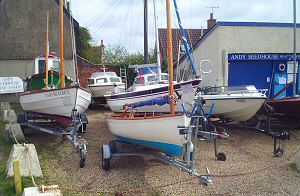 Our roadside display area with smaller craft of all types Our roadside display area with smaller craft of all types