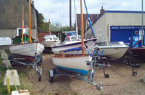 Our roadside display area with smaller craft of all types